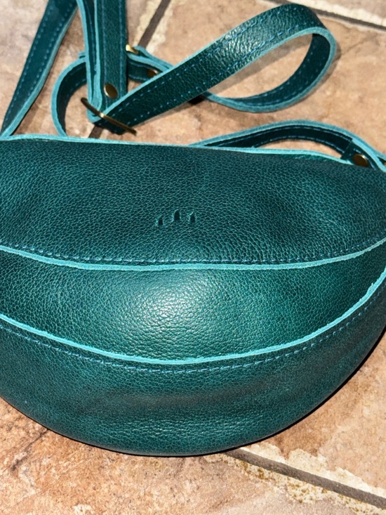 Portland Leather Handbags - Portland Leather Goods Koala Sling Crossbody Small Seaglass Color Beautiful